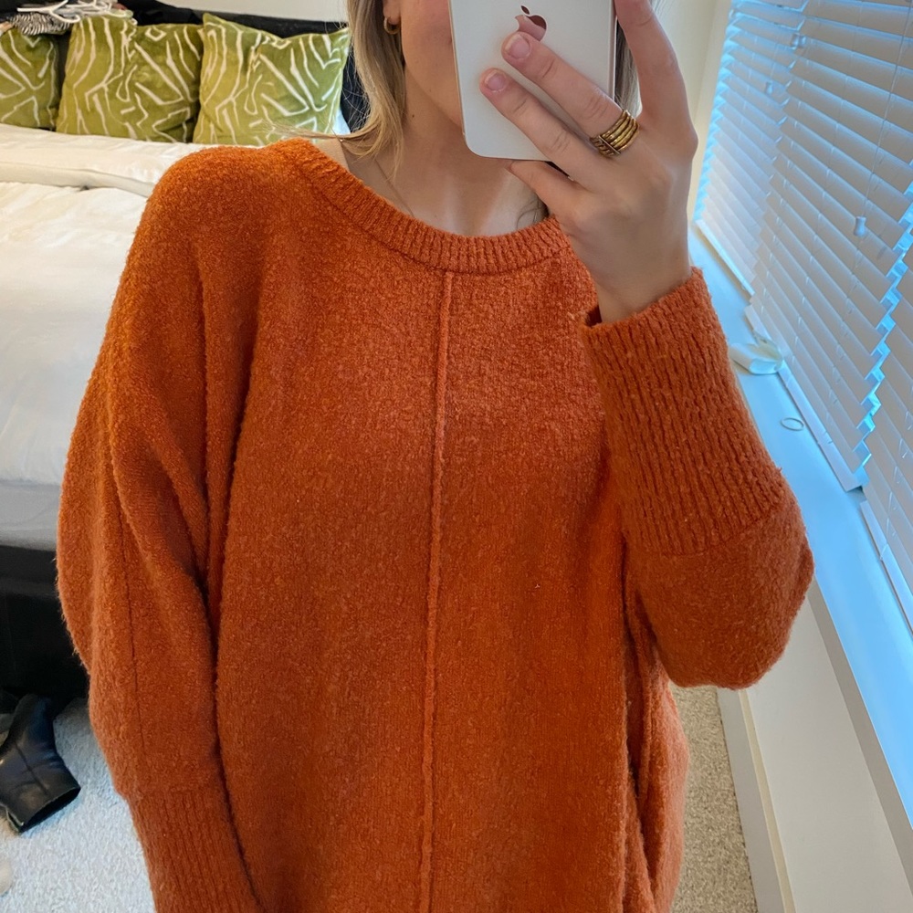 Orange Oversized Sweater